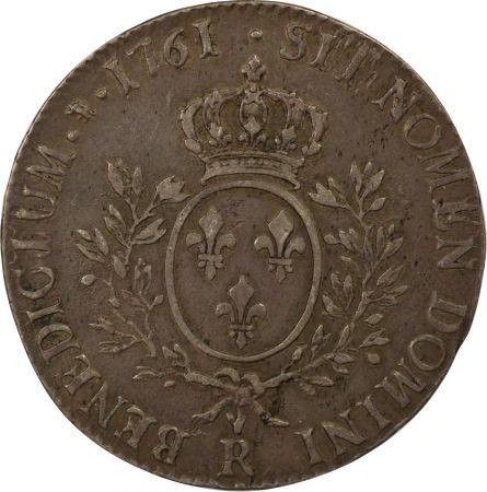 France Louis XV - Ecu Argent, au Bandeau - 1761 R Orléans