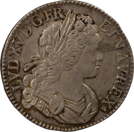 France Louis XV - Ecu Argent, de Navarre - 1718 D Lyon