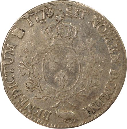 France Louis XV - Écu Argent du Béarn, à la Vieille Tête - 1773 Pau