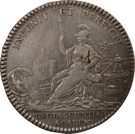 France Louis XV - Jeton Argent, Académie Royale des Sciences - ND (1752)