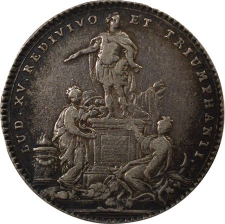 France Louis XV - Jeton Argent, Etats de Bretagne - 1754 Rennes