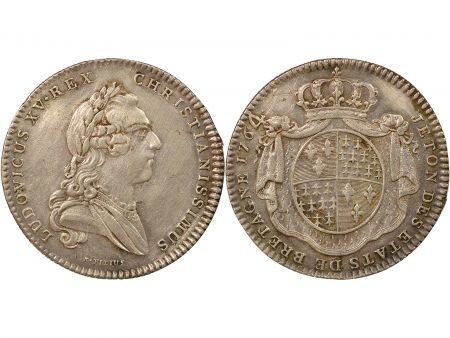 France Louis XV - Jeton Argent, Etats de Bretagne - 1764/0 Rennes