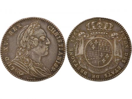 France Louis XV - Jeton Argent, Etats de Bretagne - 1764 Rennes