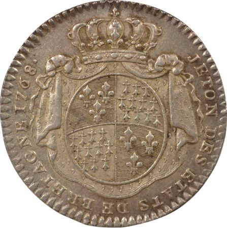 France Louis XV - Jeton Argent, Etats de Bretagne - 1768 Rennes