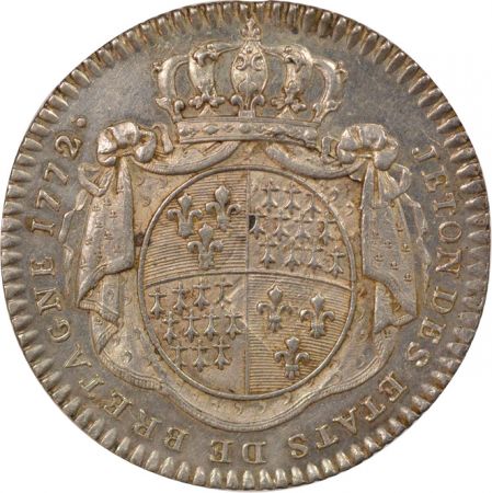 France Louis XV - Jeton Argent, Etats de Bretagne - 1772 Rennes