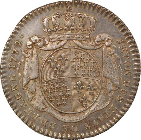 France Louis XV - Jeton Argent, Etats de Bretagne - 1772 Rennes