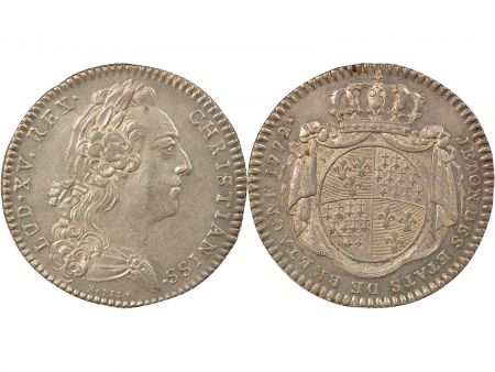 France Louis XV - Jeton Argent, Etats de Bretagne - 1772 Rennes