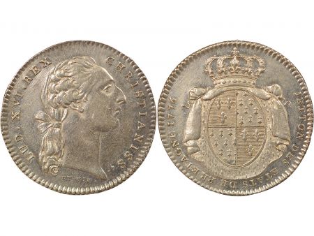 France Louis XV - Jeton Argent, Etats de Bretagne - 1776 Rennes