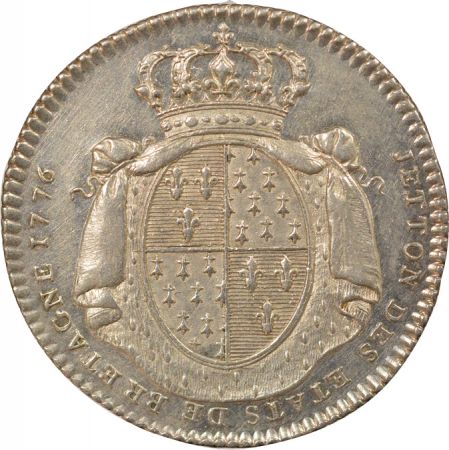 France Louis XV - Jeton Argent, Etats de Bretagne - 1776 Rennes