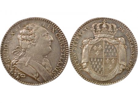 France Louis XV - Jeton Argent, Etats de Bretagne - 1786 Rennes