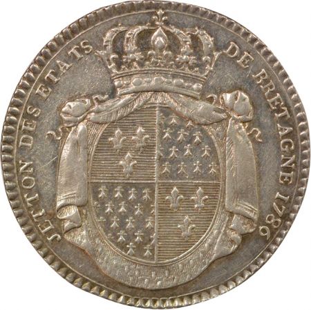 France Louis XV - Jeton Argent, Etats de Bretagne - 1786 Rennes