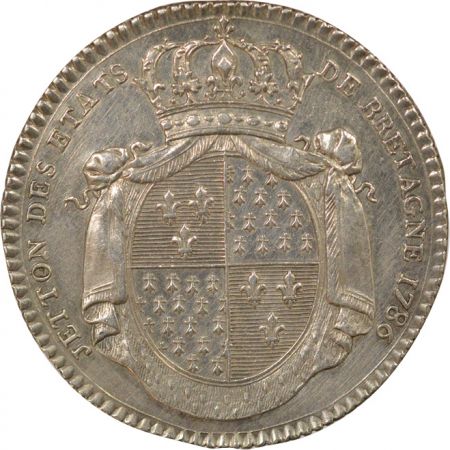 France Louis XV - Jeton Argent, Etats de Bretagne - 1786 Rennes