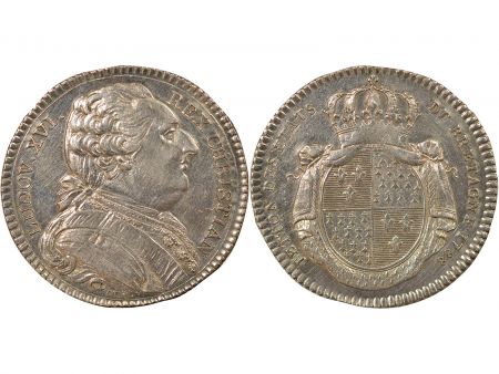 France Louis XV - Jeton Argent, Etats de Bretagne - 1788 Rennes