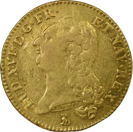 France Louis XVI - Double  Louis d\'Or, Tête nue - 1786 T Nantes