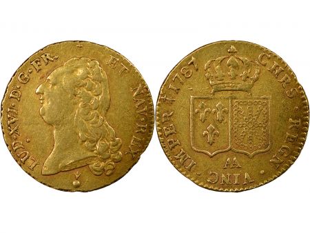 France Louis XVI - Double  Louis d\'Or, Tête nue - 1787 AA Metz