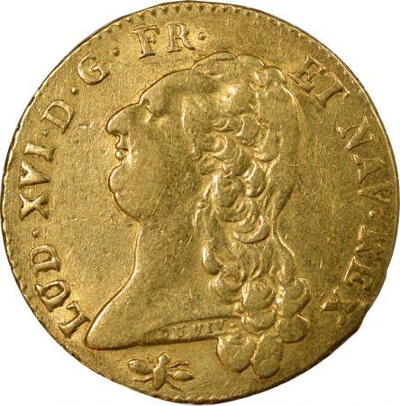 France Louis XVI - Double  Louis d\'Or, Tête nue - 1787 D Lyon