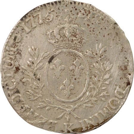 France Louis XVI - Écu Argent aux Rameaux d\'Olivier - 1775 K Bordeaux