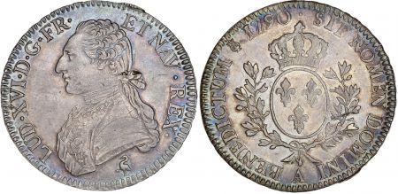 France Louis XVI - Ecu Argent aux Rameaux d\'Olivier - 1790 A Paris