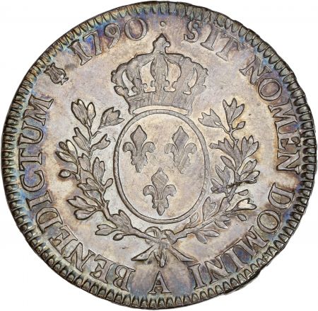 France Louis XVI - Ecu Argent aux Rameaux d\'Olivier - 1790 A Paris