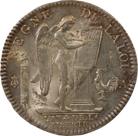 France Louis XVI - Ecu Constitutionnel Argent - 1792 A Paris