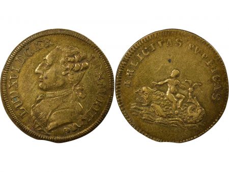 France Louis XVI - Jeton de Compte Laiton, Dauphin Louis XVII - Nuremberg