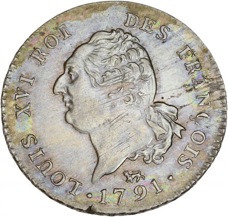 France Louis XVI, Convention - 30 Sols Argent au Génie - 1791 A Paris