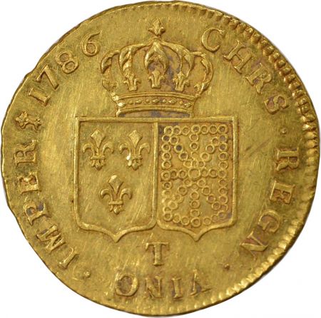 France Louis XVI -Double  Louis d\'Or, Tête nue - 1786 T Nantes