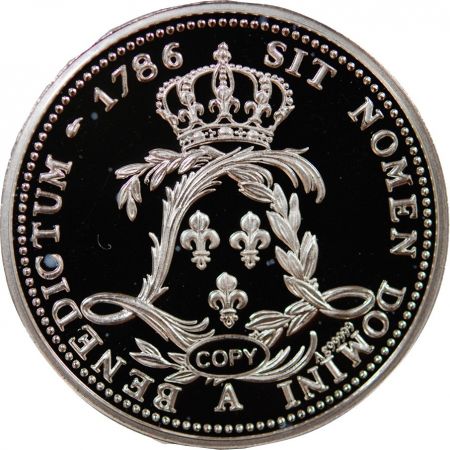 France LOUIS XVI  L\'écu de Calonne 1786 - MEDAILLE BE ARGENT 999 99%