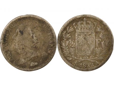 France Louis XVIII - 1/2 Franc Argent - 1822 A Paris