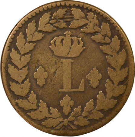 France Louis XVIII - Décime, Siège de Strasbourg 1815 BB Avec points