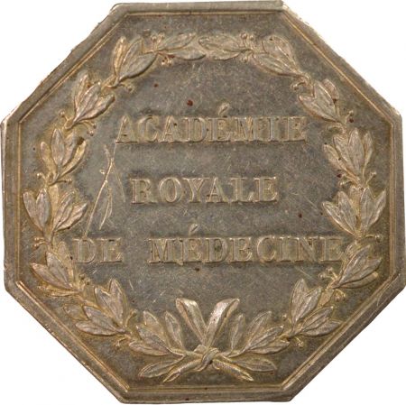 France Louis XVIII - Jeton Argent, Académie Royale de Médecine