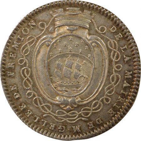 France Maire de Nantes, Jean Baptiste Gellée - Jeton Argent, 1er Mandat - 1754