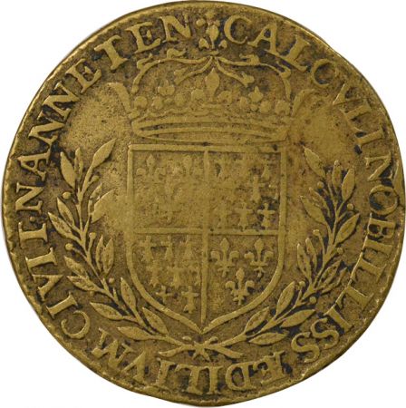 France Maire de Nantes, Jean de Harouys - Jeton Laiton - 1627, Contremarqué