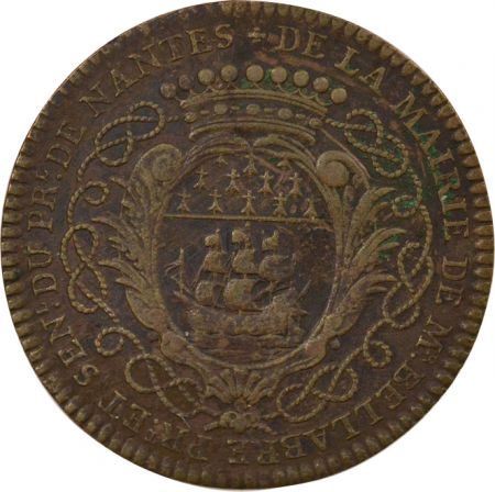 France Maire de Nantes, Mathurin Bellabre - Jeton Cuivre - 1752