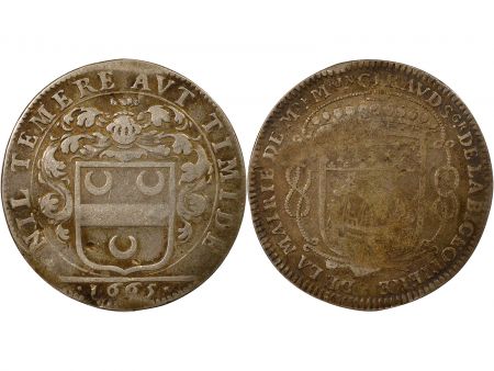 France Maire de Nantes, Mathurin Giraud - Jeton Argent - 1665, Contremarques