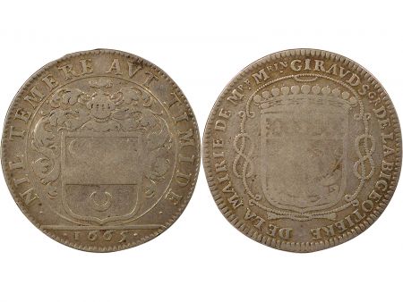 France Maire de Nantes, Mathurin Giraud - Jeton Argent - 1665