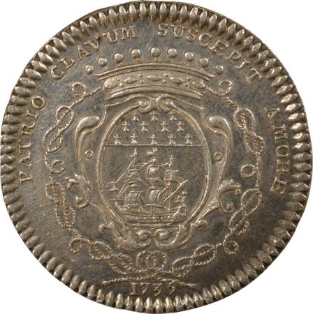 France Maire de Nantes, René Darquistade - Jeton Argent, 1er Mandat - 1735