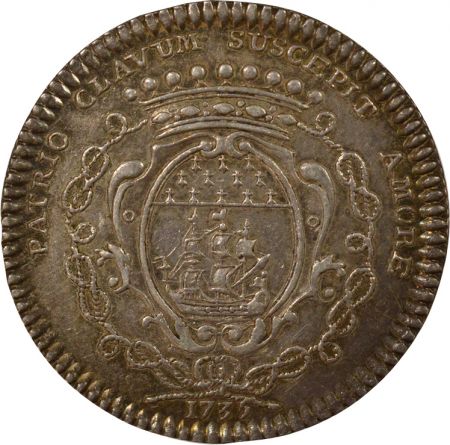 France Maire de Nantes, René Darquistade - Jeton Argent, 1er Mandat - 1735