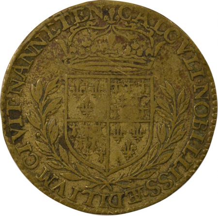 France Maire de Nantes, René Ménardeau - Jeton Laiton - 1628, Contremarqué