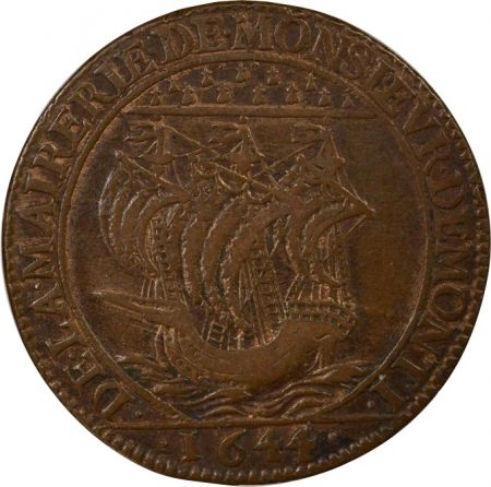 France Maire de Nantes, Yves de Monti - Jeton Cuivre - 1644