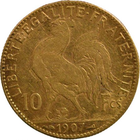 France Marianne - 10 Francs Or, Coq - 1907