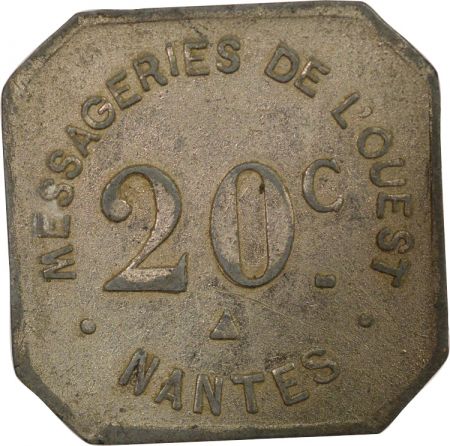 France Messageries de l\'Ouest - 10 Centimes Zinc Nickelé - Nantes