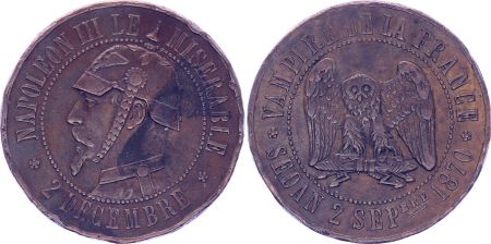 France Monnaie satirique Napoléon III - module de 10 cts - Sedan 1870