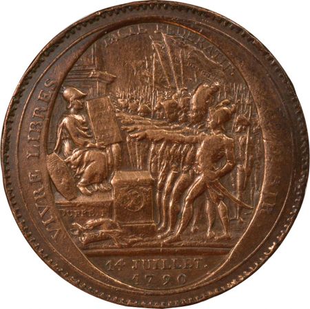 France Monneron - 5 Sols au Serment, \ Departemens\  - 1792, An IV Birmingham