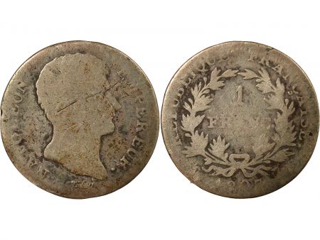 France Napoléon I - 1 Franc Argent, République, Calendrier Grégorien - 1807 W Lille