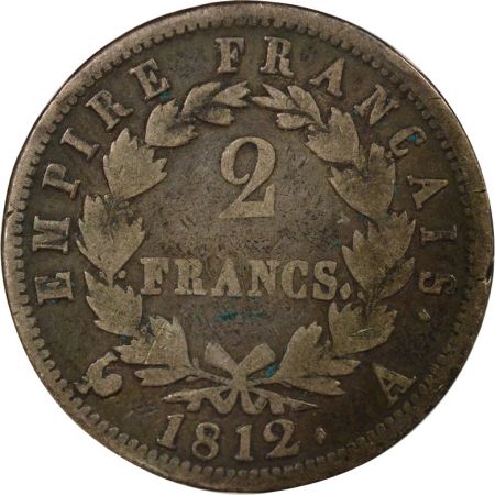 France Napoléon I - 2 Francs Argent, Empire - 1812 A Paris