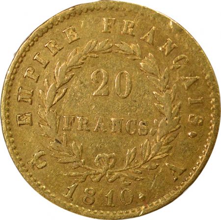 France Napoléon I - 20 Francs Or, Empire - 1810 A Paris