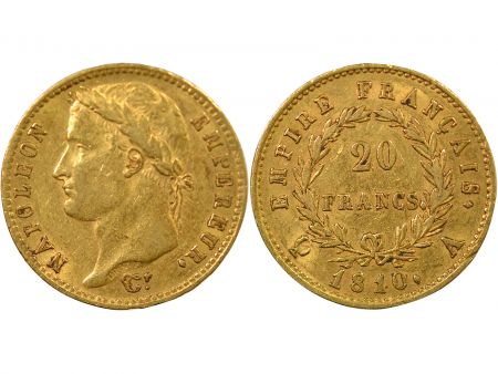 France Napoléon I - 20 Francs Or, Empire - 1810 A Paris