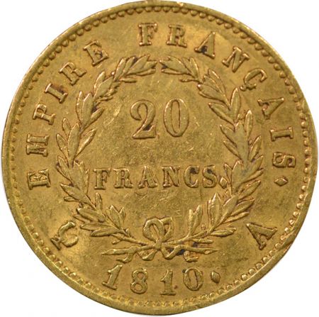 France Napoléon I - 20 Francs Or, Empire - 1810 A Paris