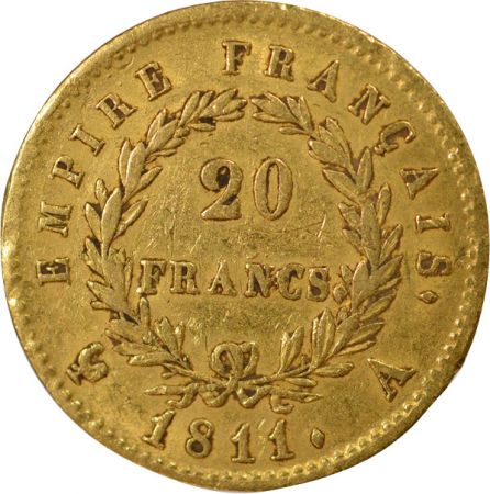 France Napoléon I - 20 Francs Or, Empire - 1811 A Paris